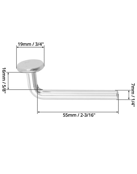 Pallet Rack Drop Pins Set 100 Pcs M7x55mm Heavy Duty J Bolt Safety Universal Pins For Shelving Systems Cross Beam Locker Pins Galvanized Carbon Steel 8mm 5/16in Hole Compatible Ideal For Warehouse And Home, 55mm pin dimensions