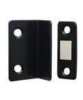 8 Pack Strong Magnetic Cabinet Catches Punch Free Door Stopper L Shaped Hidden Closer, black, separate view