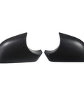 One Pair Premium Abs Side View Mirror Covers For Tesla Model Y, black ABS caps, left and right sides, durable design.