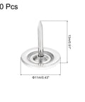 Kick Some Serious Style With These White Upholstery Tacks And Furniture Nails, 11Mm Flat Head Thumb Tacks, 40 pcs decorative nails.