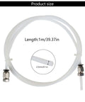 3D Printing Filament Dry Box Tubing Set With 2.5x4mm Inner Diameter Feed Tubes, Quick Connects and Sealing Plugs, 1m length