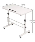 Rolling Ergonomic Standing Desk With Smooth Wheels Adjustable Height Desktop Laptop Workstation Level Up Your Remote Grind Straight Up dimensions 80x40cm with adjustable height from 70-110cm.