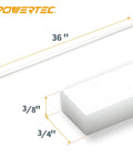 Heavy Duty 36 Inch Hdpe Miter Bars 2 Pack Fits Standard 3 4 By 3 8 Inch Slots, showcasing dimensions of 36", 3/8", and 3/4".