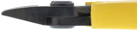 Close-up of Square Cutter With Oval Head Flush 8161 for precise clean cuts in metal and wood, showing durable yellow ergonomic grip.