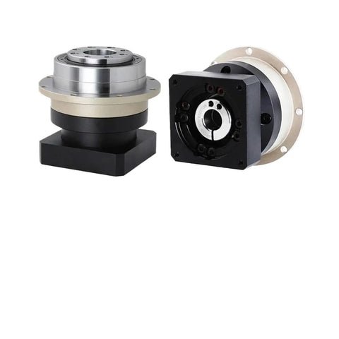 Heavy Duty Flange Helical Planetary Gear Reducer With Ultra Low Backlash And Versatile Gear Ratios, showing dual angle and compact design.