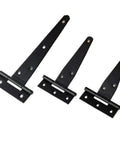 Two Pack Beefy Heavy Duty Black T Shape Iron Hinges With Soft Close Dampening System Galvanized Door Gate Hardware