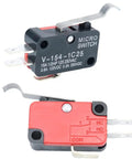 10 Pack Micro Limit Switch V 154 1C25 Momentary SPDT Snap Action 3 Pin Long Straight Lever Arm for Appliances Automation DIY