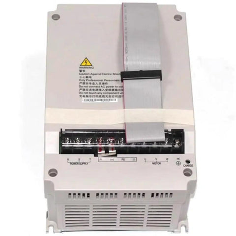 Premium Industrial Grade 7.5Kw Escalator Inverter For Emerson Lift Rigs with power supply connections and protective warning label.