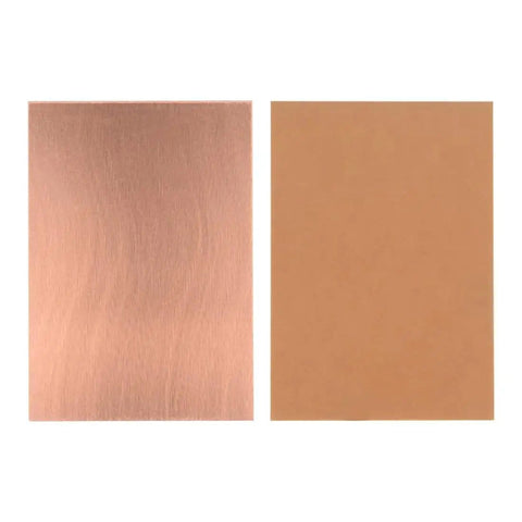 7X10cm Single Sided Copper Clad Laminate PCB Circuit Board Brown 50pcs For DIY Electronics Projects And Prototyping showing front and back