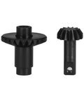 4Pc Steel Machined Ring Gear And Pinion Set 22/12T For 1/18 RC Crawler Upgrades, close-up of helical gears showcasing durability