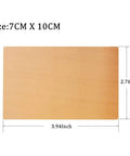 Fifteen Pack FR4 Copper Clad Blank PCB Laminate 70 By 100 By 1.5mm Single Sided Circuit Board with size measurements