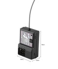 Side view of 4 Channel 2.4GHz RC Transmitter With Receiver For 1/8 1/10 1/16 1/32 Scale Cars And Boats, dimensions labeled