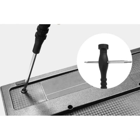 Top Notch 12 In 1 Screwdriver Set For Electronics Repair Kit With Torx Y Type Triangle Bits on a device panel