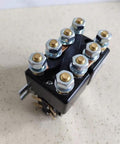 Top Shelf Sw822 Replacement Contactor 48V DC 100 Amps Double Pole Single Throw with five connectors for heavy-duty applications.