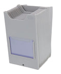 Sleek Shelf Document Holder And Label Organizer Rack For Warehouse Supplies And Badges Beefy Lightweight Keeper, grey multi-grid card holder.