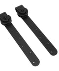Heavy duty roller set for Rustic Barn Door Hardware Kit For Sliding Wooden Doors, black metal components, DIY friendly install.