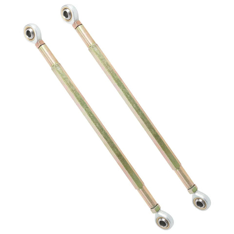 Two Piece 380mm 15 Inch Steering Tie Rod End Ball Joint Assembly With 10mm Bore For 110cc 125cc 150cc 200cc ATVs Dirt Bikes Go Karts Scooters Golf Carts And Buggy Beefy Heavy Duty DIY Replacement, two tie rods with heim joints