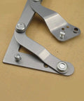Close-up of Pneumatic Vertical Lift Cabinet Door Hinge For Overhead Cabinets With Quick No Fuss Install Smooth Silent Opening