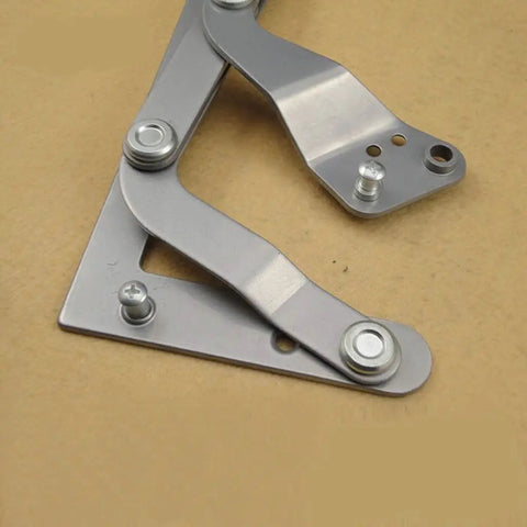 Close-up of Pneumatic Vertical Lift Cabinet Door Hinge For Overhead Cabinets With Quick No Fuss Install Smooth Silent Opening