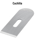 Pro Level Block Plane Packing Tough 1095 Steel Blade For Hard Core Carpenters Straight Up A Knuckle Dragging Tool, 1095 steel blade close-up.