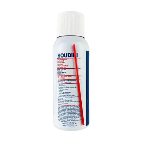 Lock Lube Penetrating Lubricant For Tight Spaces 2 Oz Cans Pack Of 2 Keeps Locks Smooth Prevents Key Sticking And Jamming Ideal For Home And Professional Use side view showing spray nozzle.