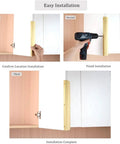 Installation of Edge Finger Pull For Cabinets And Drawers, Concealed Aluminum Hidden Door Handle, Brushed Brass 5 Inch
