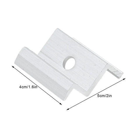 Heavy Top No Hassle Rustproof Aluminum Solar Panel Mount Brackets And Mid Clamps Easy Install Fits Like A Glove Tool Free Hardware Kit detail
