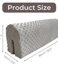 Toddler Bed Rail Bumpers Rock Solid Foam Barrier For Kiddo Bedrooms Fall Prevention Guardrail Padding No Sweat Assembly Crib Side Shield Grey Smooth Setup 3 Foot, showing size measurements.
