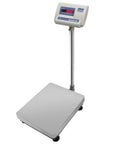 Heavy Duty Digital Floor Platform Scale With Bright Led Screen For Warehouse Shipping Stations, stainless steel design, 310kg capacity.