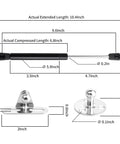 Heavy Duty Gas Struts Deliver Hefty Lift And No Fuss Operation For Tailgates RV Beds Tool Boxes And Outdoor Benches Built Tough To Beat Rust And Keep Seals Tight 2 Pack 10 Inch 100N dimensions and design specifications.