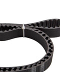 Thinking Process: black rubber timing belt loop with toothed inner edge for Integra engine replacement set