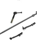 Beefed Up Front Steering Kit With Tie Rod Ends And Drag Link Set For 2008 2009 2010 Ford F-250 Super Duty 4X4 4WD LH RH Replacement High Quality OE Style Performance Upgrade, black steel rods