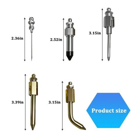 Must Have Car Grease Gun Accessory Kit 7 Piece Universal Fit With Steel Needle Dispenser Rubber Joint Nipple Sizes