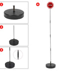 Heavy Duty Led Car Parking Stop Sign With Bright Flashing Warning Light And Rugged Abs Housing, 51 inch assembly steps.
