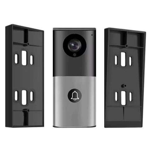 1080P HD Wireless Video Doorbell With 7 Inch Screen No WiFi Needed Visual Monitor Intercom shown with mounting brackets