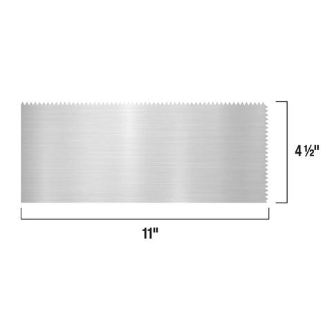 Go-To Comfort Grip Stainless Steel Trowel With V-Notch, 3/16 Inch By 5/32 Inch, Ergonomic Tile Spreader dimensions diagram