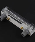 Glass Panel Liquid Flow Meter For Water 0.2-2 GPM And 1-7 LPM with clear dial and durable connectors, ideal for lab use