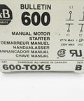 277V Series B Starter New Surplus OEM NSMP NSFS Black Yellow Leads, box label of commercial grade motor starter.