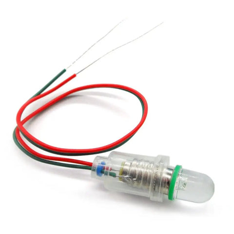 E10 LED bulb holder with 8.6 inch lead wires, part of 12 Pack E10 Screw Mount Bulbs Holder With 8.6 Inch Lead Wires For E10 Miniature Screw Base LED Light Bulbs Ideal For Student Experiments Car DIY Projects And Circuit Electrical Testing.