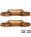 Antique Barn Door Handles And Vintage Sliding Door Handle Set in Rustic European Style Metal Brass Pull with screws