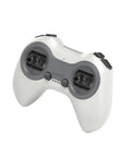 FPV Racing Drone Radio Transmitter 10CH 2.4G ERLS Protocol For Freestyle And Outdoor Racing, shown in a sleek white design