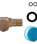 Heavy Duty Brass Swivel Hose Fitting Kit With Sealing Tape And Washers Fixes Kinks Fast For Garden Hose Assembly Repair Upgrade Using Rotary Joint Adapter 1/2 Inch Sizes brass fitting and washers