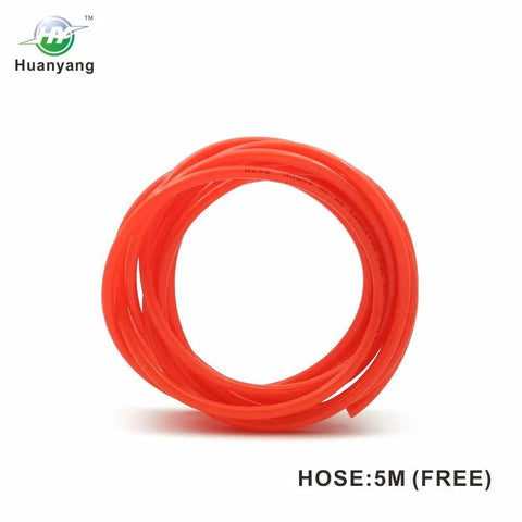 Coiled red 5m water pipe from 2.2KW CNC VFD Spindle Package With Water Cooled ER20 Spindle, 80mm Clamp, 24000 RPM
