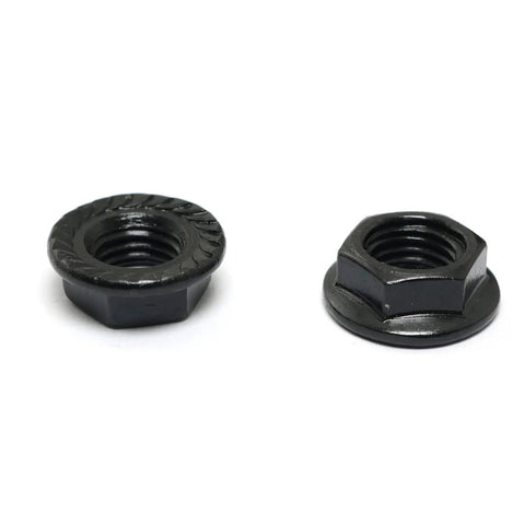 4 Pack 14mm Crank Arm Nuts M10 Bicycle Bottom Bracket Cotterless Threaded Nuts for Mountain and Road Bikes, black metal