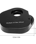 Eyepiece Wheel For 1.25 Inch And 2 Inch Telescopes With 5 Filter Carousel Includes Moon And Planetary Filters Pro Grade Barlow Lens