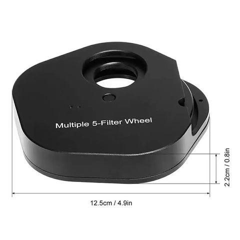 Eyepiece Wheel For 1.25 Inch And 2 Inch Telescopes With 5 Filter Carousel Includes Moon And Planetary Filters Pro Grade Barlow Lens