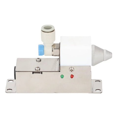 Ionizing Air Nozzle Ultra Compact High Voltage Power Supply With Unique Alloy Discharge Needle For Machinery Support Devices And Manufacturing Automation Equipment US Plug And Play Safe Easy To Use With Built In Safety Features, stainless body