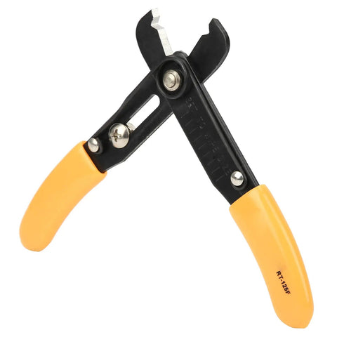 Heavy Duty Adjustable Wire Stripper And Mini Cutter Pliers For 0.5 To 4.0 Mm Wired Gear Real Deal Yellow Electrician Tool, showing black and yellow design with rubber grips.