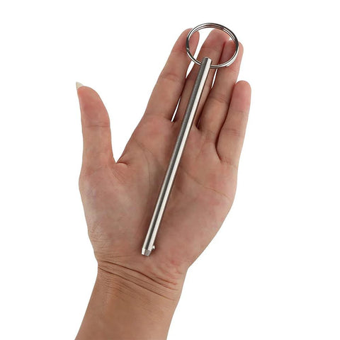 2-pack stainless steel quick-release pins with rings for Bimini top marine hardware, 1/4 in dia, 4-3/4 in length