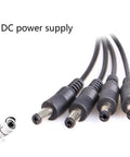 Knockout Heavy Duty Dc 5.5X2.1Mm Power Extension Cord Plug And Play Ac Adapter Splitter Cable With Rugged Pvc Jacket for connecting multiple devices.